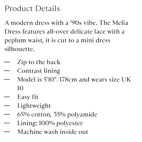 NWT ALLSAINTS Malia Lace Dress Embroidered Ivory All Saints Small Size 4 - Picture 3 of 16